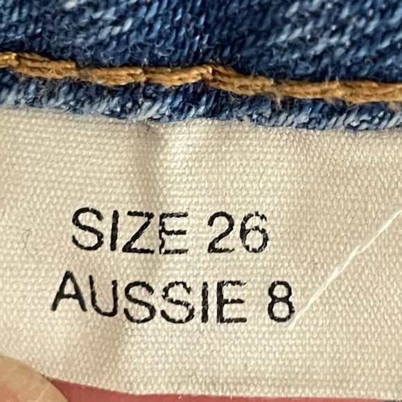 Rolla’s | Blue High Rise Classic Straight Raw Hem Jeans - Picture 9 of 9